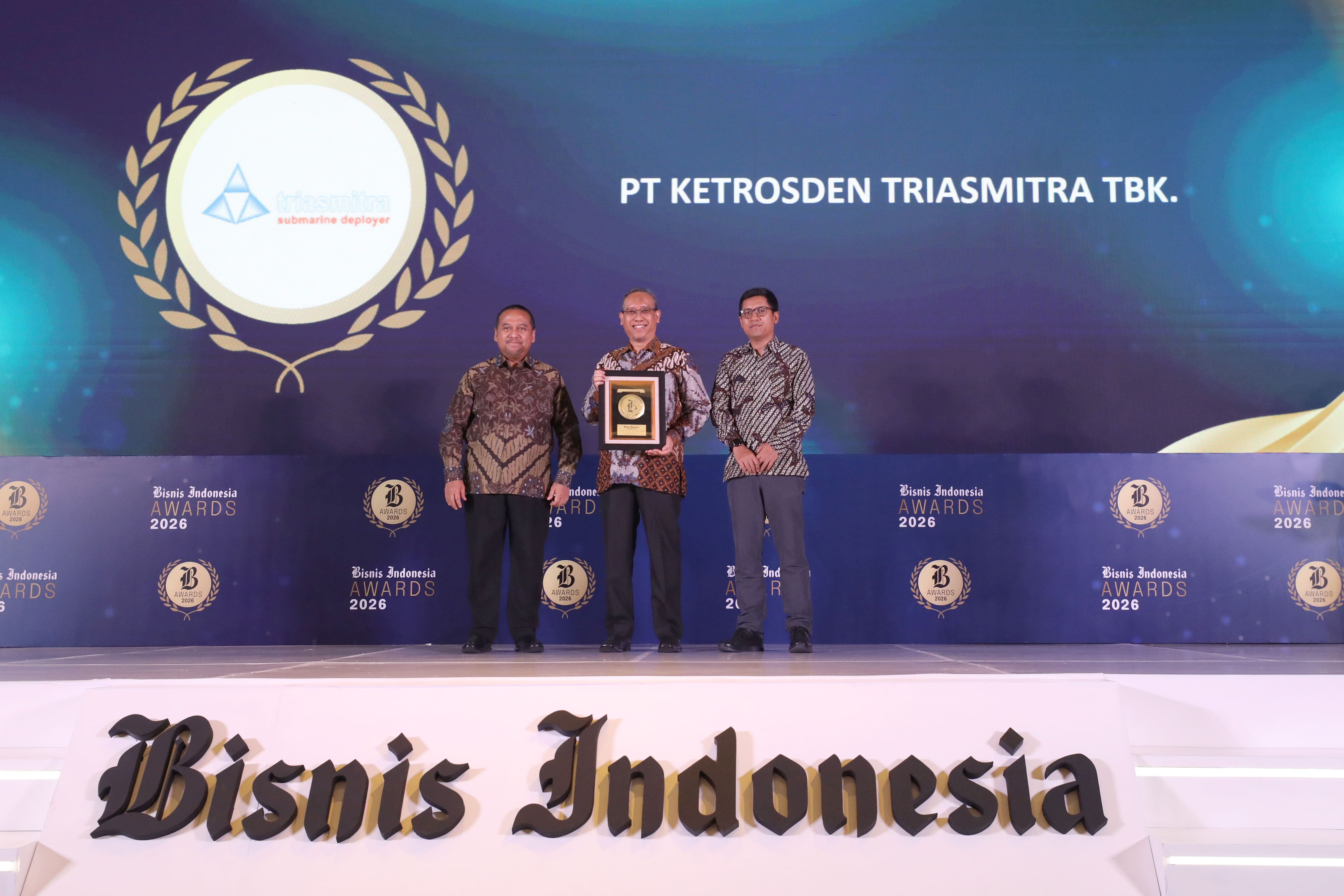PT Ketrosden Triasmitra Tbk Raih Penghargaan Bisnis Indonesia Awards 2026 Kategori Infrastruktur Telekomunikasi